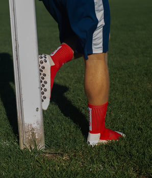 XEO Sports Performance Grip Socks- Red